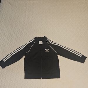 Adidas Kids Black and White Track Jacket
